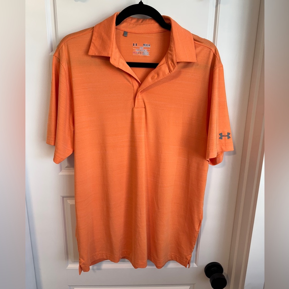 Under Armour Orange Golf Polo